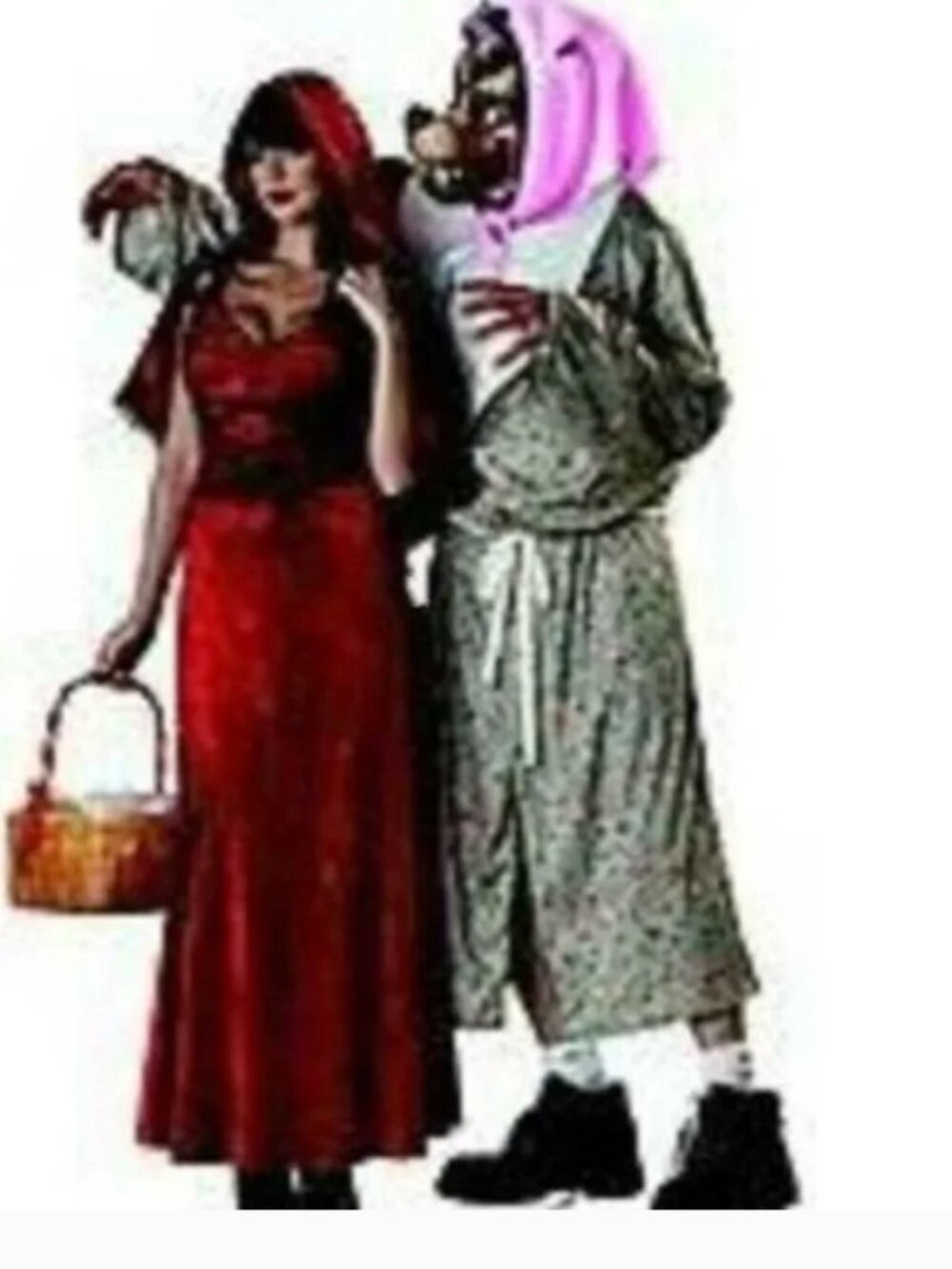 Red Riding Hood Halloween Costume 10/12 Long Red Velvet Dress & Capelet Womens